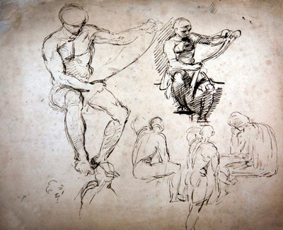 Homens nus - estudos para os Antigos de George Richmond
