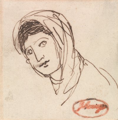 Uma cabeça feminina de George Romney