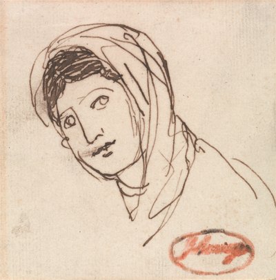 Uma cabeça feminina de George Romney