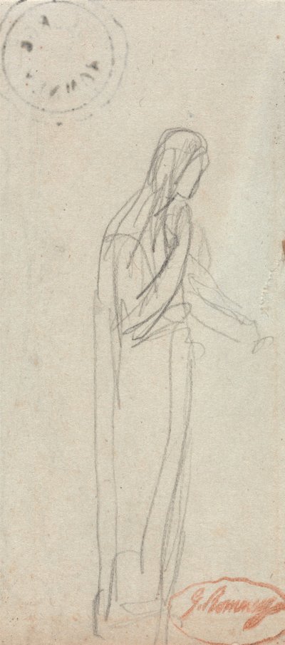 Uma figura feminina em pé de George Romney