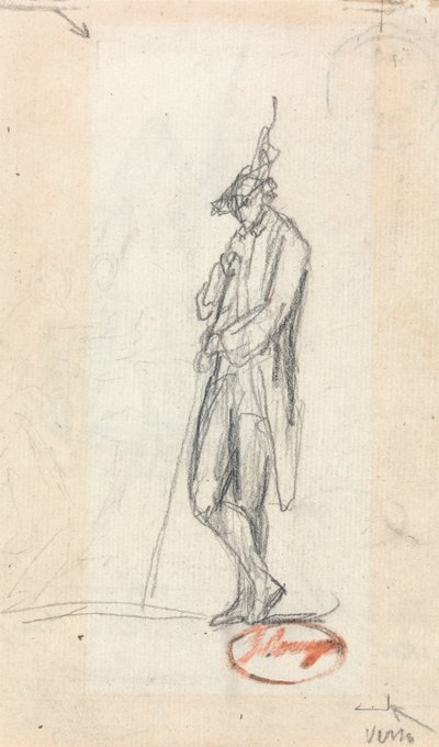 Uma figura masculina de pé de George Romney