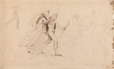 Apolo e Diana para "A Destruição dos Filhos de Niobe" de George Romney