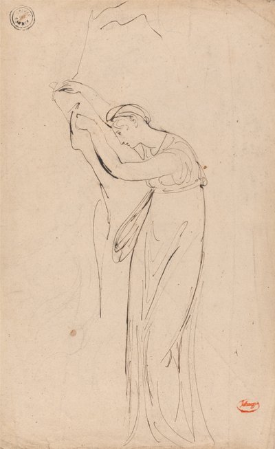 Mulher cativa ou desanimada: Possivelmente Andrómaca de George Romney