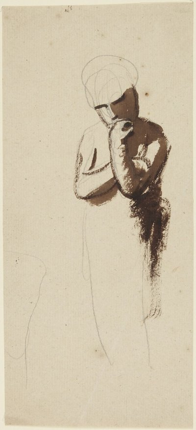 Criança com a mão no queixo de George Romney