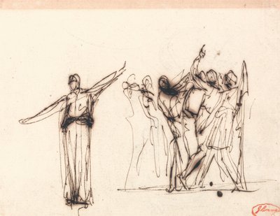 Multidão perante uma profetisa de George Romney