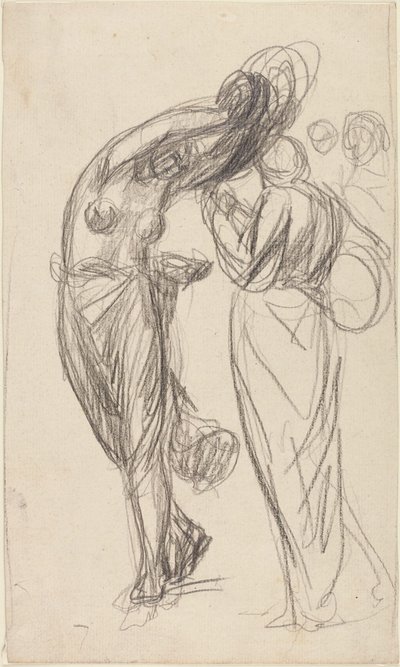 Um tocador de pandeiro que dança e um tocador de banjo de George Romney