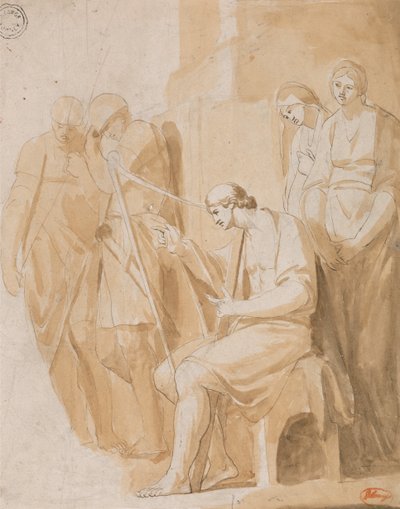 David a tocar harpa de George Romney