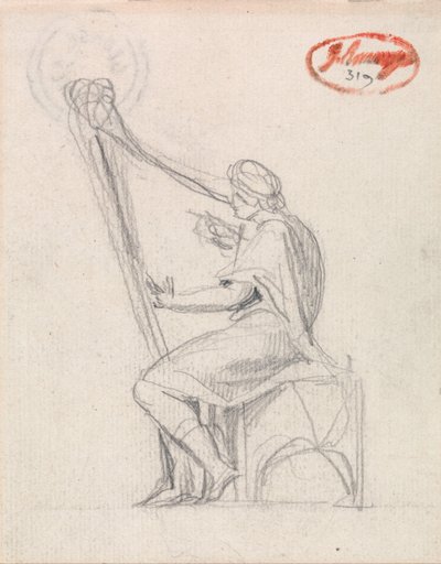 David a tocar harpa de George Romney