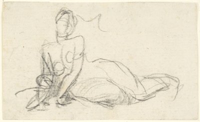 Figura feminina sentada no chão de George Romney