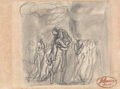 Grupo de figuras em fuga de George Romney