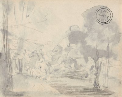 Clareira com árvores de George Romney
