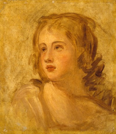 Cabeça de uma mulher, c.1782-86 de George Romney