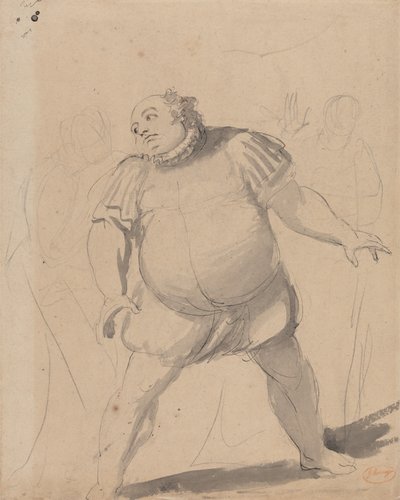 John Henderson no papel de Falstaff de George Romney