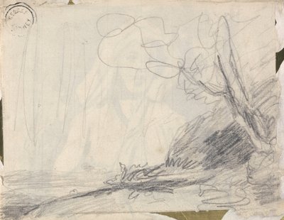 Paisagem com uma árvore inclinada de George Romney