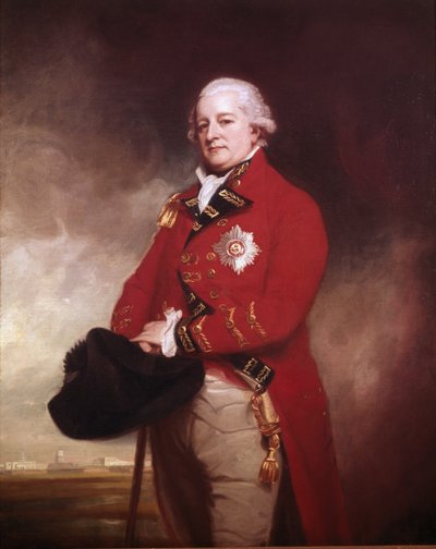 Major-General Sir Archibald Campbell de Inverneil e Ross KB, Governador e Comandante em Chefe, Madras, 1790 de George Romney