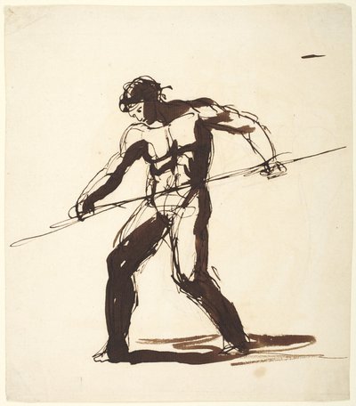 Homem com uma lança de George Romney