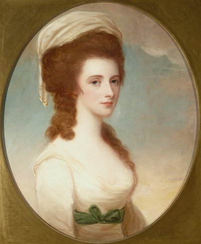 Retrato de Miss Mariah Copley (óleo) de George Romney