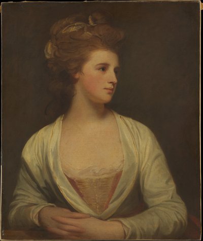 Retrato de uma mulher, supostamente Emily Bertie Pott (falecida em 1782) de George Romney
