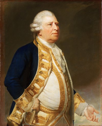 Retrato de um oficial de bandeira, c.1767 (pintura a óleo) de George Romney