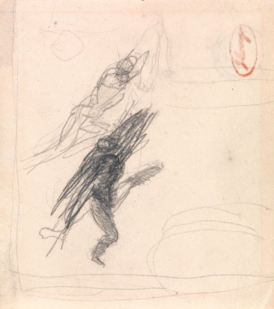 Possivelmente uma figura reclinada e uma figura a dançar de George Romney