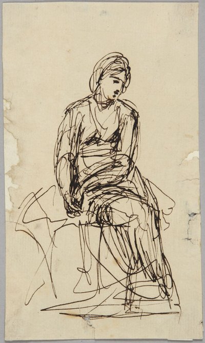 Figura feminina sentada de George Romney