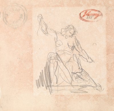 Figura sentada com o braço levantado de George Romney