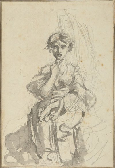 Figura feminina sentada de George Romney