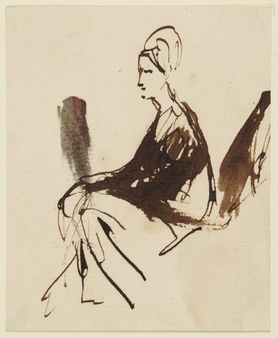 Figura feminina sentada de George Romney
