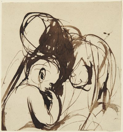 Mulher e criança sentadas de George Romney