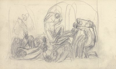 Desenho de caderno de esboços de George Romney