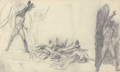 Desenho no caderno de esboços de George Romney