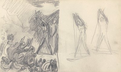 Desenho no caderno de esboços de George Romney