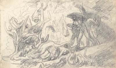 Desenho no caderno de esboços de George Romney