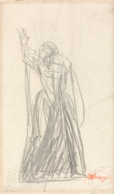 Figura de pé, provavelmente para Lady Macbeth de George Romney