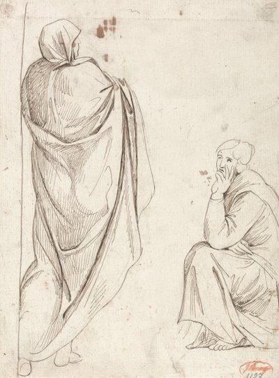 Figura de pé e figura sentada de George Romney