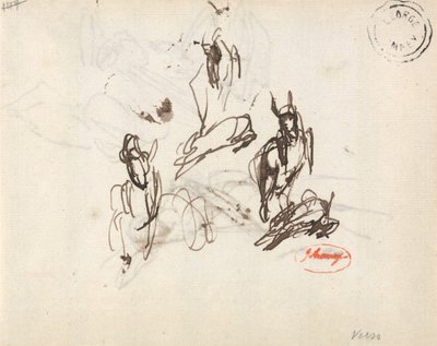 Estudos de uma rapariga com uma cabra brincalhona de George Romney