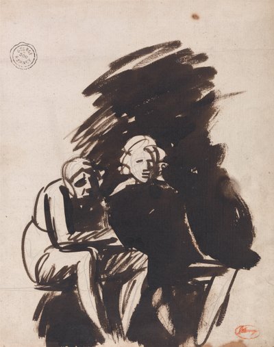 Estudo de duas figuras de George Romney