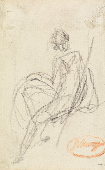 Estudo de uma mulher sentada de George Romney