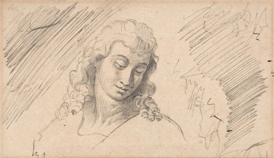 Estudo da cabeça de um jovem de George Romney