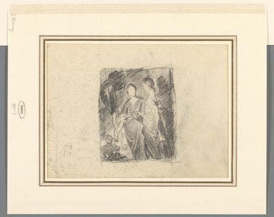 Duas figuras femininas entre as árvores de George Romney