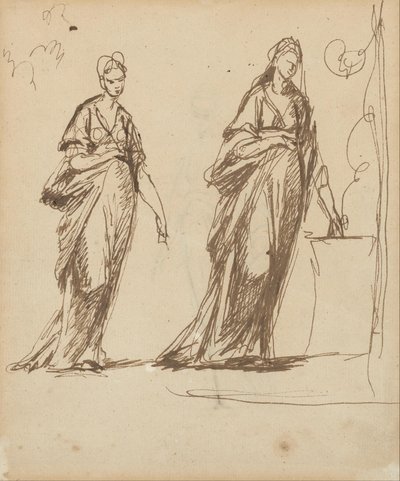 Duas figuras femininas de George Romney