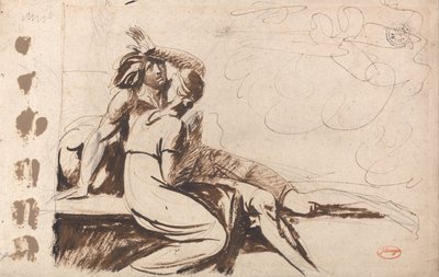 Dois amantes (Homem que desperta de um sonho) de George Romney