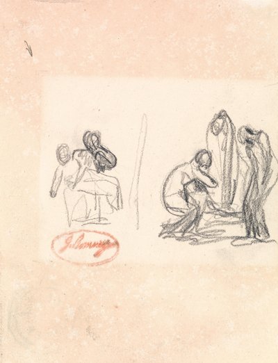 Dois esboços de crianças a brincar de George Romney