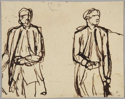 Duas figuras masculinas em pé de George Romney