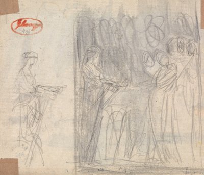 Dois estudos para «A Iniciação de uma Ninfeta Rústica» de George Romney
