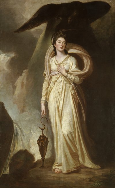 A Viscondessa Bukeley como Hebe, c.1775 (óleo sobre tela) de George Romney