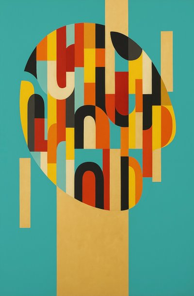 Equilíbrio em movimento, 2025 (acrílico sobre tela) de George Rosaly