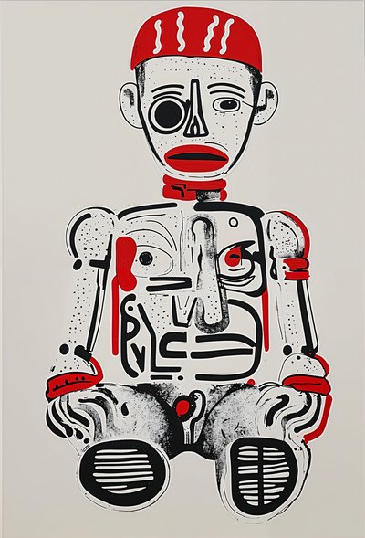 "Totem Digital", 2024 (Acrílico sobre tela) de George Rosaly