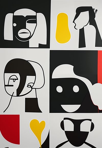 Faces of Renewal, 2024 (Acrílico sobre tela) de George Rosaly