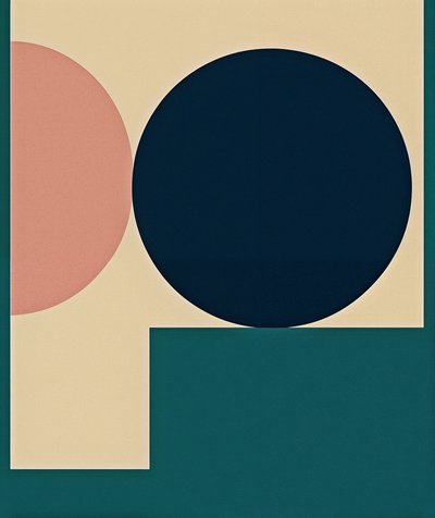 Fragmented Harmony, 2025 (acrílico sobre tela) de George Rosaly